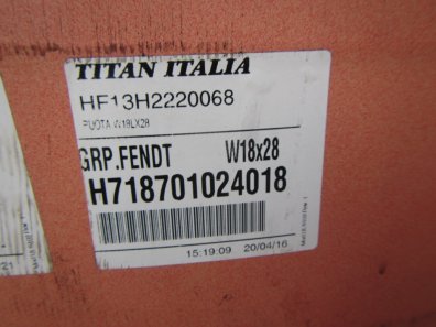 2x 23 x 38 + 2x 18 x 28 Fendt wheels, to fit Fendt 718/720/722/724