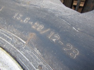 2x 13.6/28 Alliance 80% tyres fitted to rims