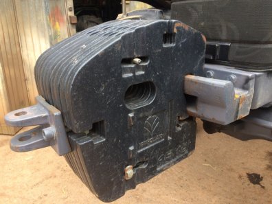 10x 45kg New Holland fan weights complete with tow eye