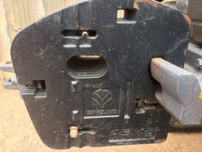 10x 45kg New Holland fan weights complete with tow eye