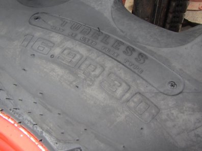 2x 16.9/30 Goodyear Super Traction Radial tyres 95%, fitted to  Fendt wheels