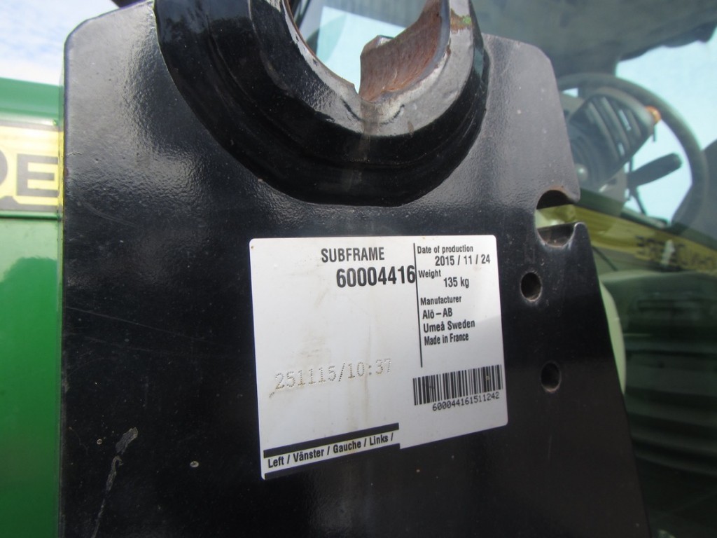Quicke bracket and valve with electric joystick, 2015, to fit JD 6215R, these brackets are for a Quicke Q88 loader