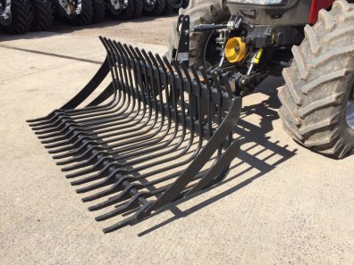 new Quicke front linkage mounted stone forks, 1.5 - 2.3 meters wide, designed to pick up, clean and carry stone
