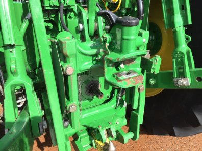 John Deere Euro hitch, complete with bolt on ladder, auto locking, removed from John Deere 6155R