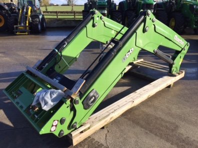Quicke Q66 loader boom, new, Euro/Trima carriage, soft ride, third service, Fendt nature green
