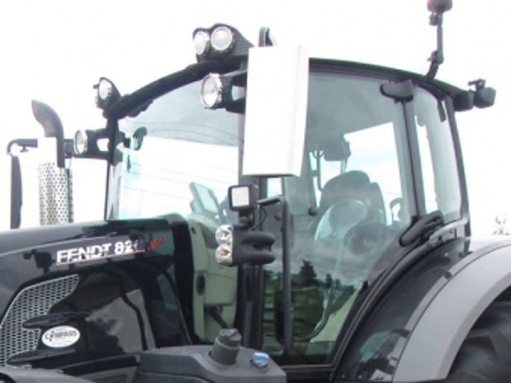 2x new chrome mirror guards, to fit large electric Fendt mirrors