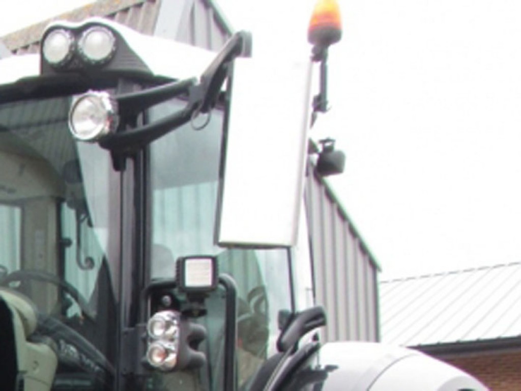 2x new chrome mirror guards, to fit large electric Fendt mirrors