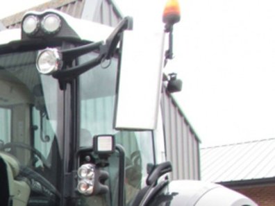 2x new chrome mirror guards, to fit large electric Fendt mirrors
