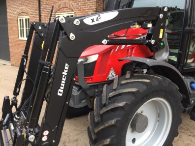 Quicke X4S loader, new and unused, Massey Ferguson brackets and valve, soft ride, Euro carriage