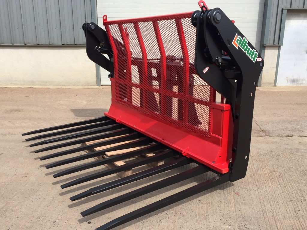 Albutt B809PPHX Buck rake, 2019, 9ft wide, 11 Hardox tines + 2 KV side tines, complete with three point linkage hooks