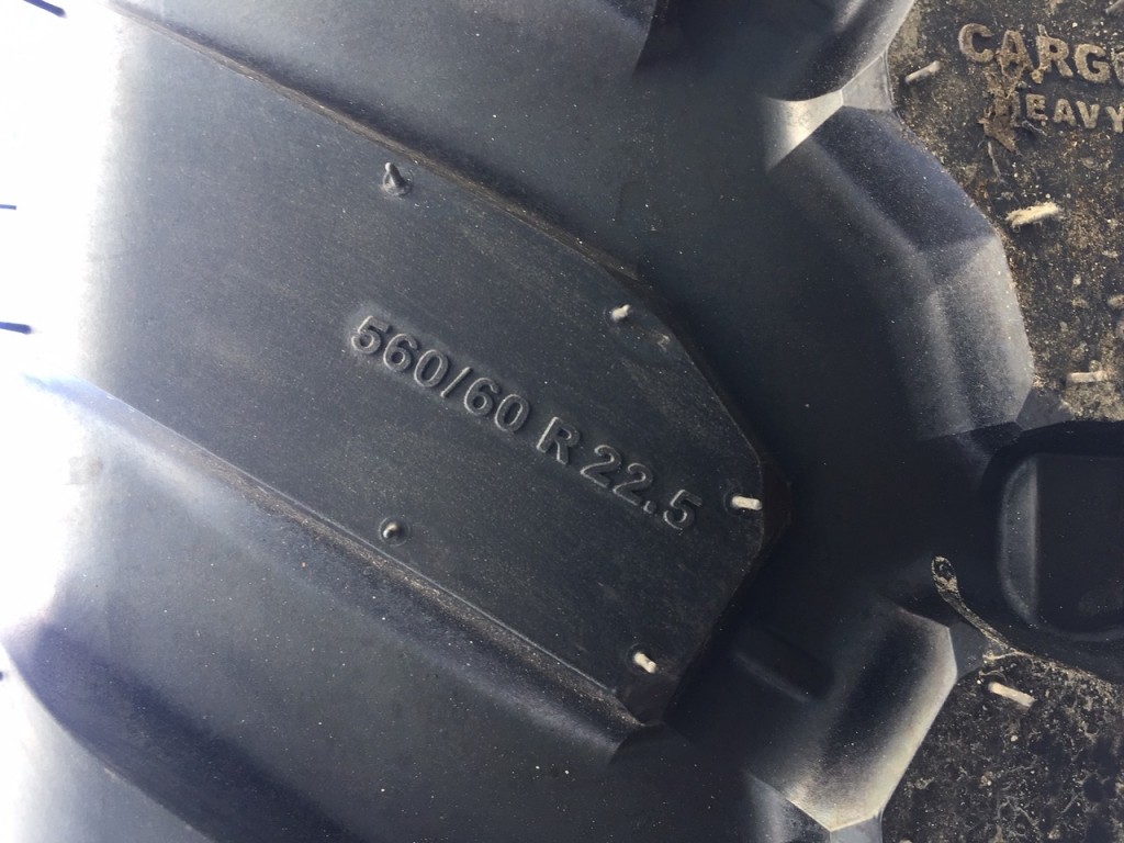 4x 560/60/22.5 Michelin CARGOXBIB tyres fitted to 10 stud wheels