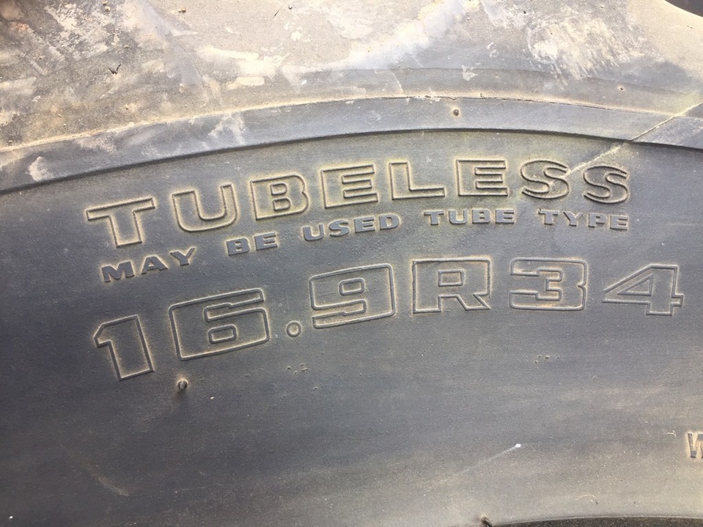 2x 16.9/34 Goodyear Super Traction Radial tyres 70%