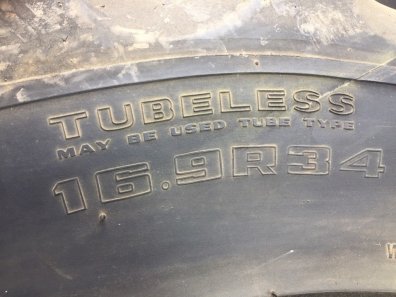 2x 16.9/34 Goodyear Super Traction Radial tyres 70%