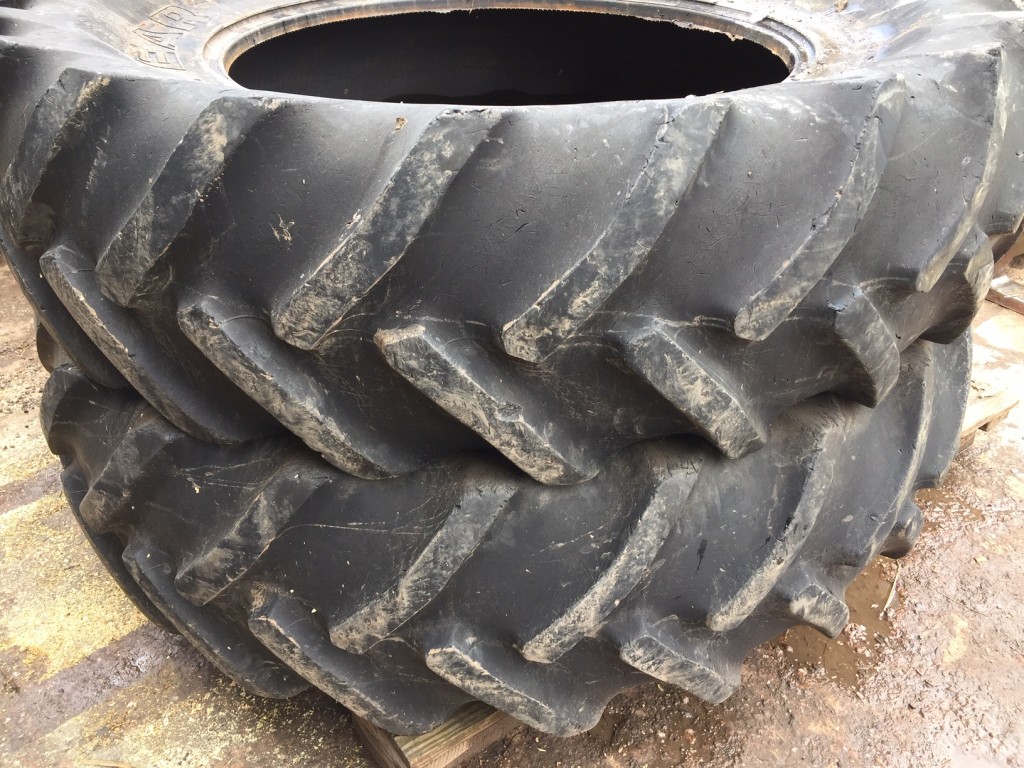 2x 18.4/38 Goodyear Super Traction Radial tyres, 40%