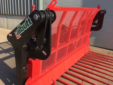 new Albutt B809PP push off buckrake, 9ft wide, 16 tines with 2 sets of side tines, complete with 3 point linkage mounted hooks
