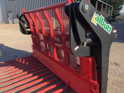 new Albutt B809PP push off buckrake, 9ft wide, 16 tines with 2 sets of side tines, complete with 3 point linkage mounted hooks
