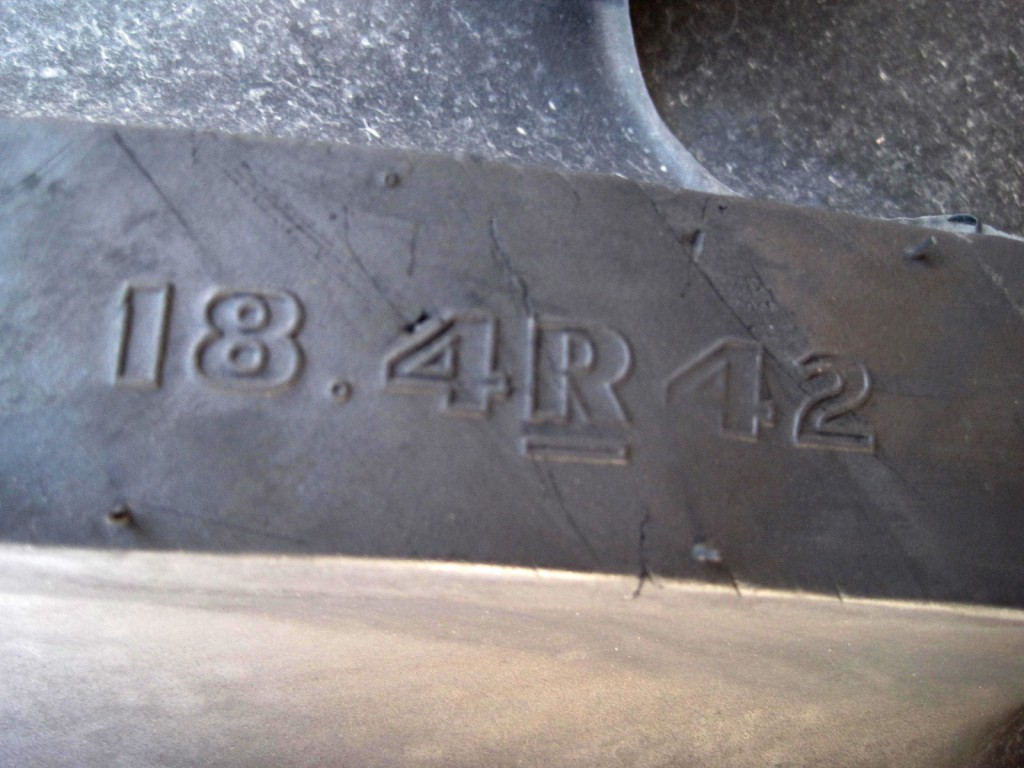 18.4/42 Goodyear tyres and Case wheels