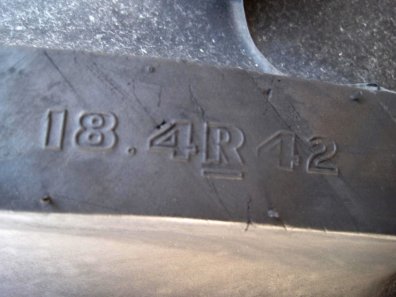 18.4/42 Goodyear tyres and Case wheels