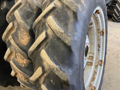 2x 13.6/38 Goodyear tyres 35% fitted to MF wheels