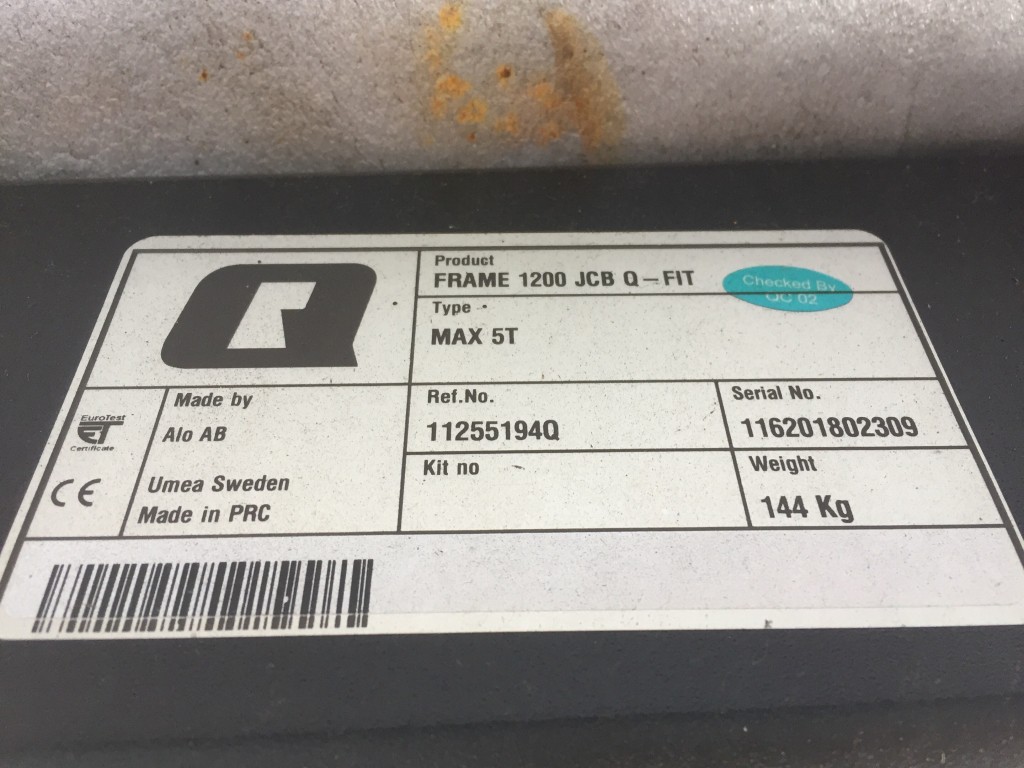 Quicke 3.5T pallet tines, new, JCB Q fit hooks, 1.2m tines