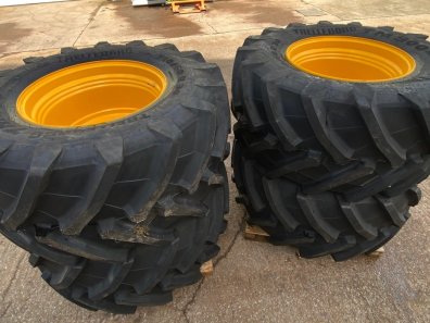 4x 710/60/30 new Trelleborg tyres fitted to JCB 4220 wheels