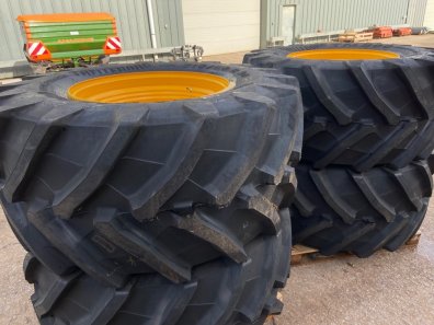 4x 710/60/30 new Trelleborg tyres fitted to JCB 4220 wheels