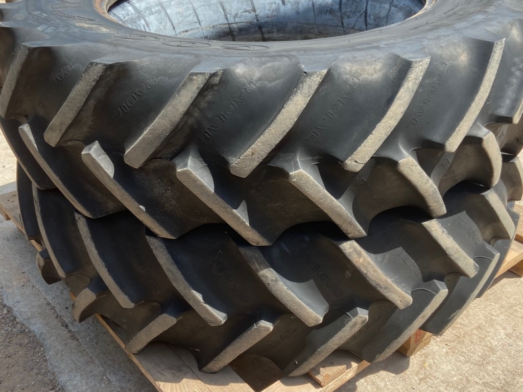 2x 16.9/38 Goodyear Super Traction Radial tyres 85%