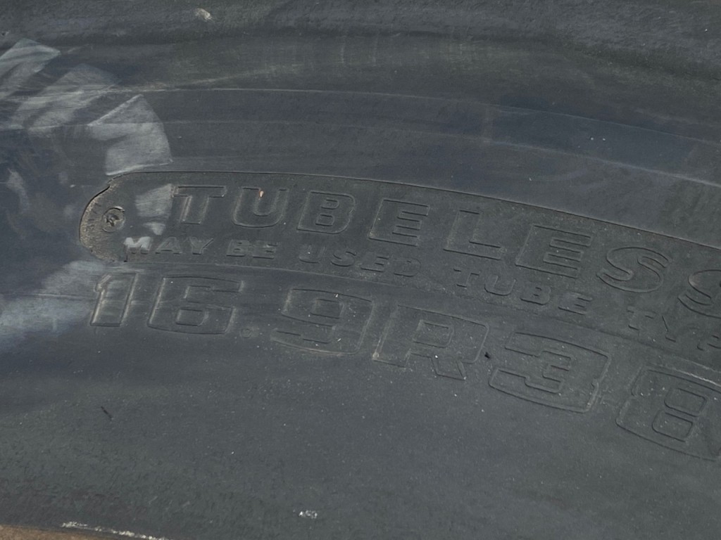 2x 16.9/38 Goodyear Super Traction Radial tyres 85%