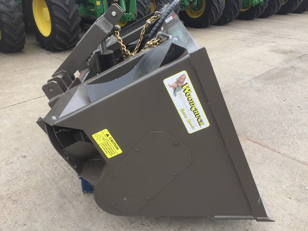 new Woodchuck 80 ST1 bedding dispenser, 1 cube capacity, left/right hand discharge, 3 point linkage system with tipping ram