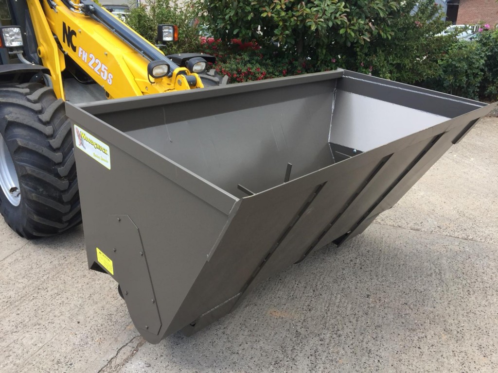 new Woodchuck 80 STL1.5 bedding dispenser, 1.5 cube capacity, High speed spinning discs, left/right hand discharge, telehander bracket ready