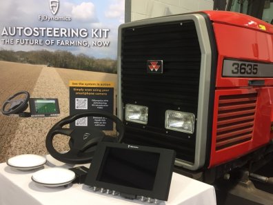 FJDynamics auto steer GPS kit, compatible with tractors, combines and sprayers, electric steering wheel with boss, 10" screen with ram mounts included, up to 2.5cm accuracy, RTK subscription/base station available