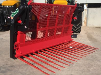 Albutt B809PP push off buckrake, new, 9ft wide, 16 + 4 kv tines, three point linkage brackets