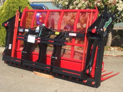 Albutt B809PP push off buckrake, new, 9ft wide, 16 + 4 kv tines, three point linkage brackets