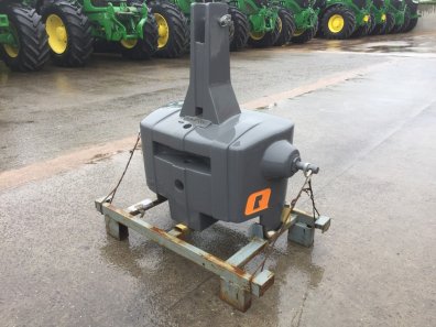 Quicke 600kg weight block, three point linkage mounted, finished in grey