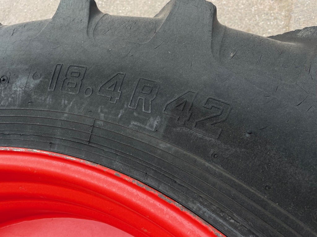 2x 18.4/42 Alliance tyres fitted to Fendt 716 wheels