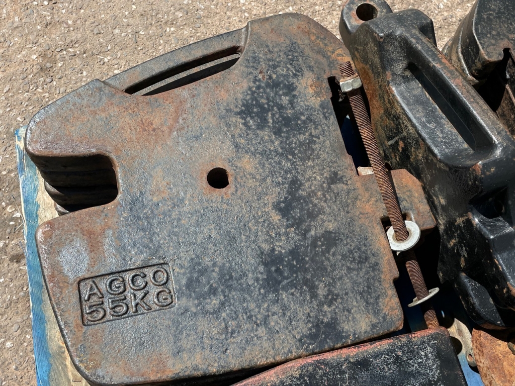 Massey Ferguson 55kg front weights, 8x55kg front weights with centre towing weight
