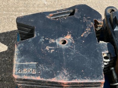 Massey Ferguson 45kg front weights, 10x45kg front weights with centre towing weight
