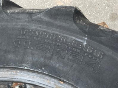 2x 11.2/ 24 Goodyear 20% tyres C/W inner tubes