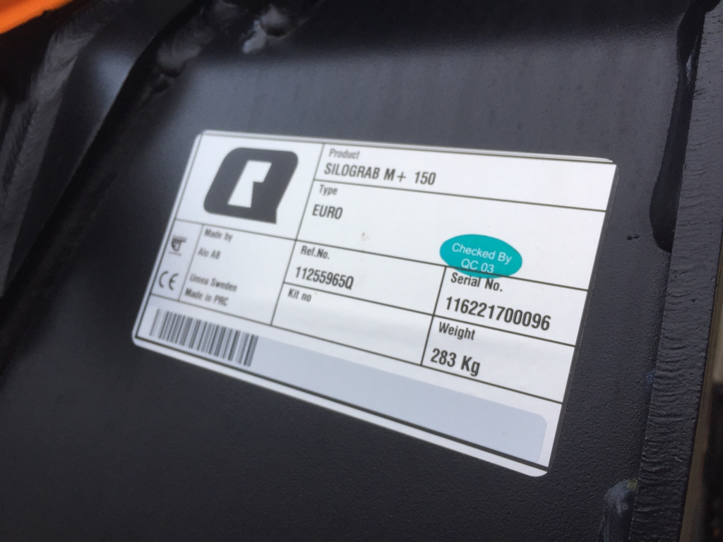 Quicke M+150 Silograb, new, Euro hooks