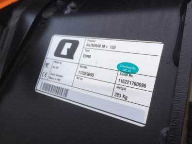 Quicke M+150 Silograb, new, Euro hooks