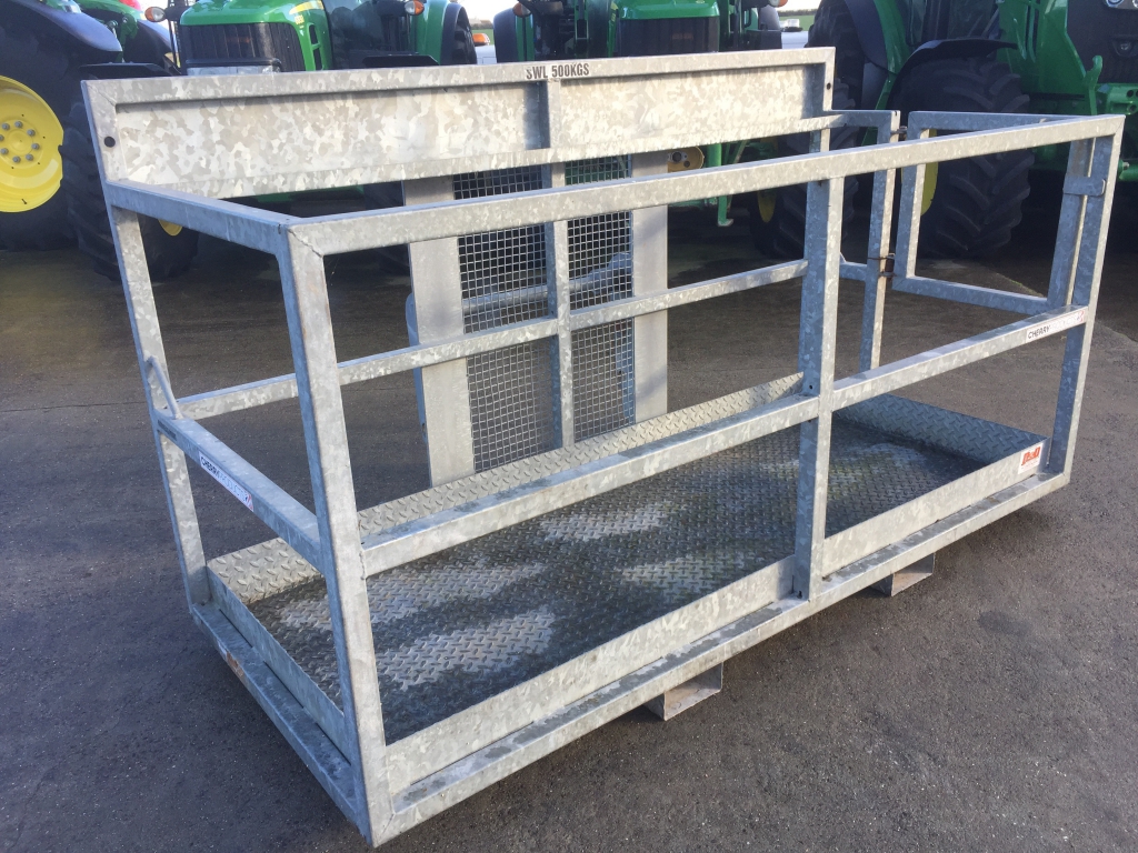 Cherry Products 8ft man platform, used, tool tray, fully galvanised, Manitou brackets and fork lift sockets