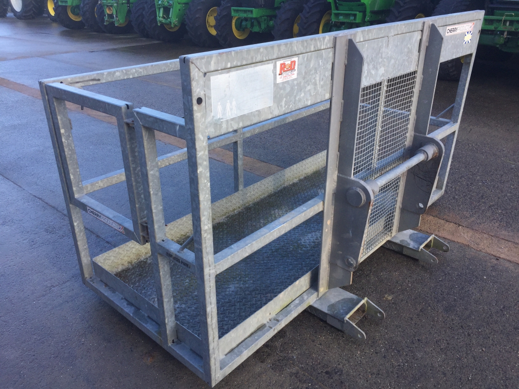 Cherry Products 8ft man platform, used, tool tray, fully galvanised, Manitou brackets and fork lift sockets