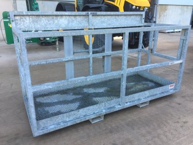Cherry Products 8ft man platform, used, tool tray, fully galvanised, Manitou brackets and fork lift sockets