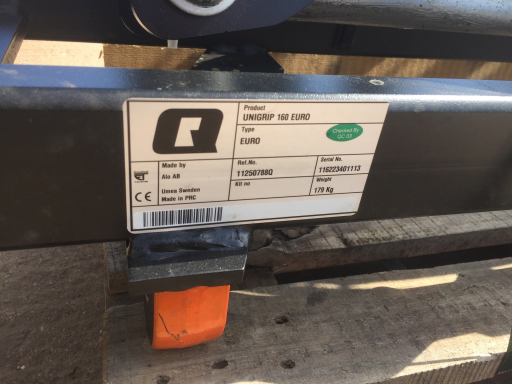 Quicke 160 Unigrip bale handler, NEW, Euro hooks