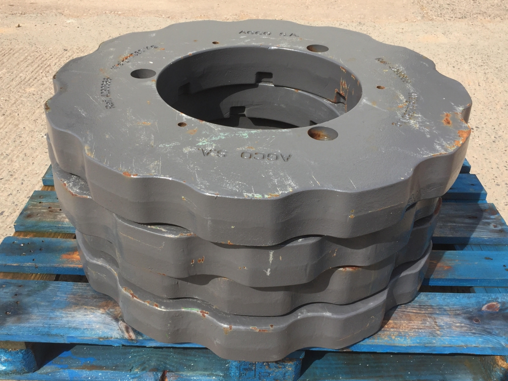 Massey Ferguson rear wheel weights, used, 250kg each