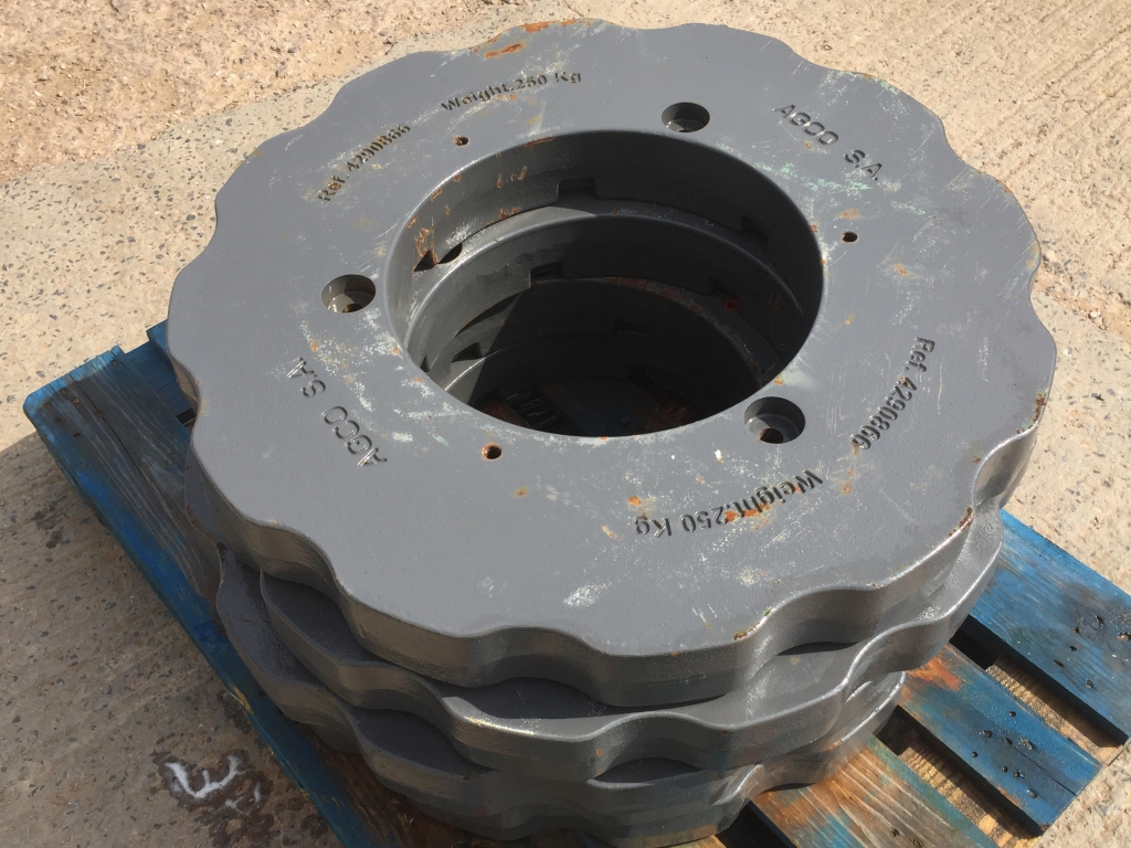 Massey Ferguson rear wheel weights, used, 250kg each