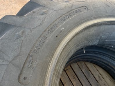 2x Goodyear Sure Grip 18.4/34 tyres with tubes, 80%