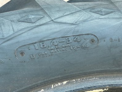 2x Goodyear Sure Grip 18.4/34 tyres with tubes, 80%