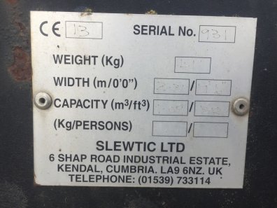 Slewtic bucket, 2013, 7ft 6, Merlo hooks, very little use