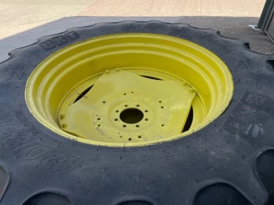 2x 16.9/38 BKT tyres fitted to John Deere wheels